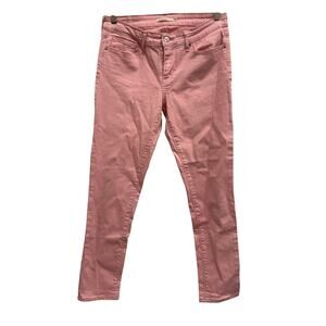 Levi’s 711 Skinny Jeans Women’s Size 28 Pink Mid Rise Stretch Denim Pants